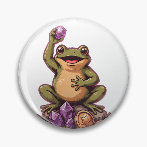 Item preview, Frog Collecting Shiny Things Goblincore Woodland Creature Art designed and sold by Chuanski2405.