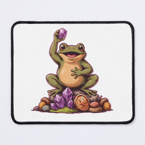Item preview, Frog Collecting Shiny Things Goblincore Woodland Creature Art designed and sold by Chuanski2405.