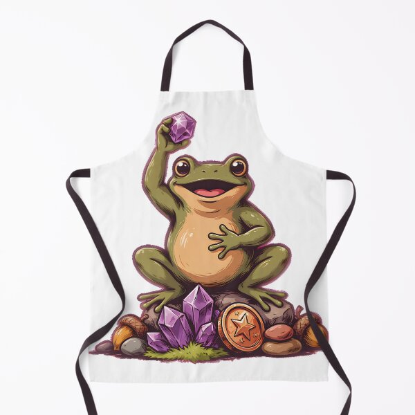 Item preview, Frog Collecting Shiny Things Goblincore Woodland Creature Art designed and sold by Chuanski2405.