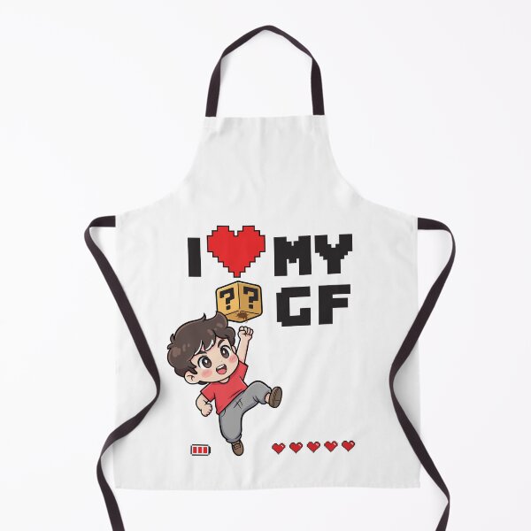 Item preview, I Love My Girlfriend - Pixel Heart Gamer Boy designed and sold by FemmePod.