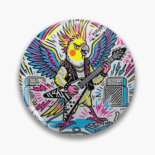 Item preview, Cockatiel Rock Guitarist Shredding Solo designed and sold by PictoVibe.