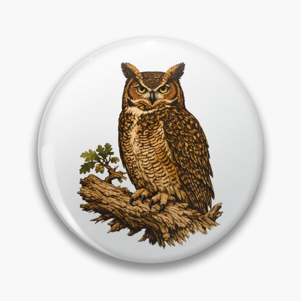 Item preview, Horned owl on an ancient oak tree designed and sold by Daily Quirk.