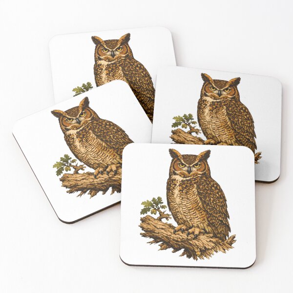 Item preview, Horned owl on an ancient oak tree designed and sold by Daily Quirk.