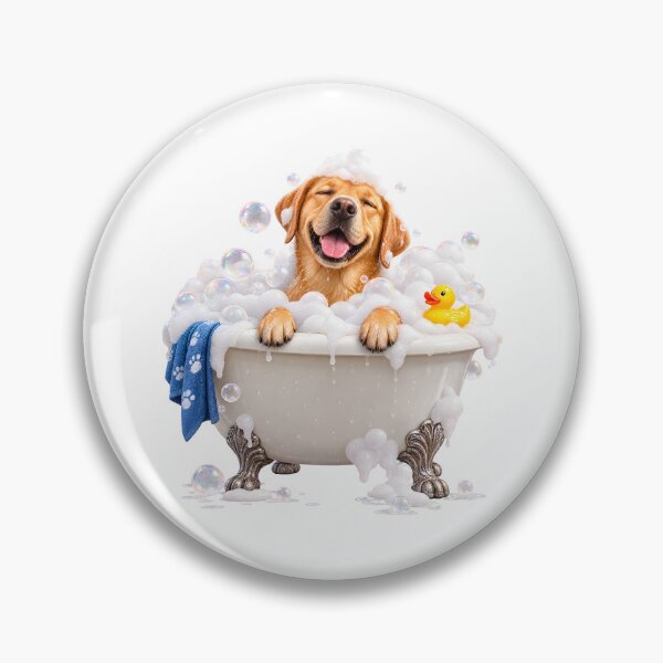 Item preview, Happy Labrador Bubble Bath – Cute Funny Dog Spa designed and sold by builtforyou.