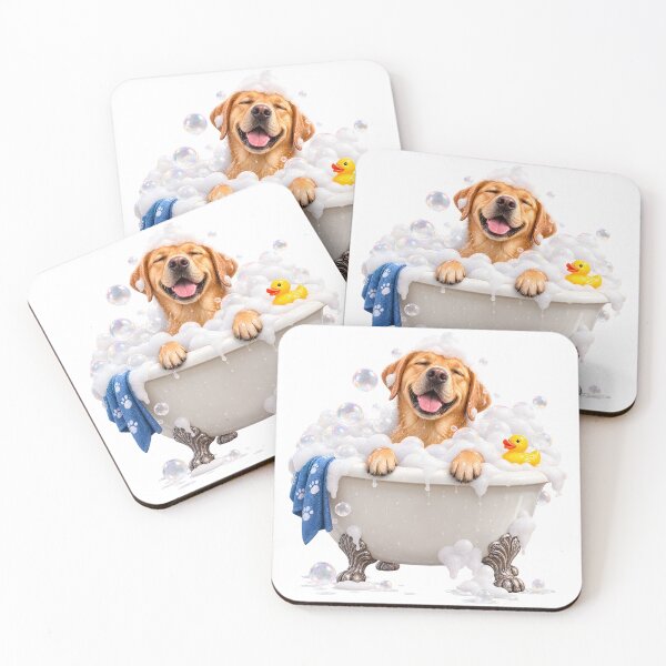 Item preview, Happy Labrador Bubble Bath – Cute Funny Dog Spa designed and sold by builtforyou.