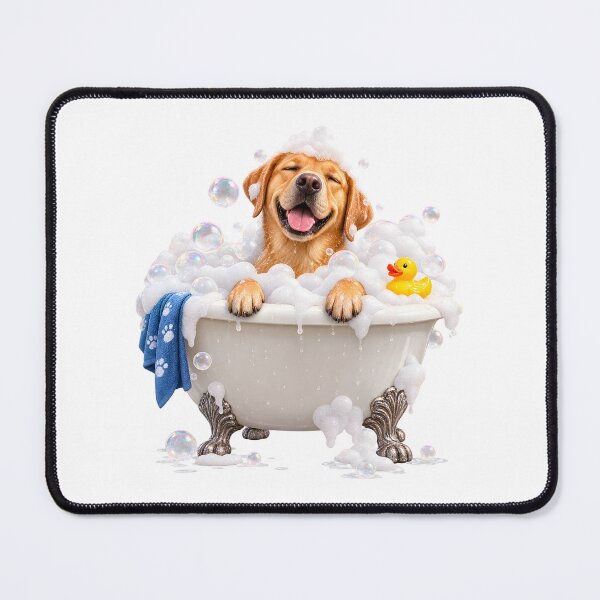 Item preview, Happy Labrador Bubble Bath – Cute Funny Dog Spa designed and sold by builtforyou.