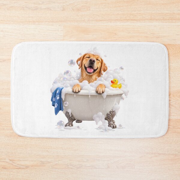 Item preview, Happy Labrador Bubble Bath – Cute Funny Dog Spa designed and sold by builtforyou.