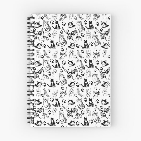 Item preview, Cats in black pen pattern designed and sold by Konopikyu.