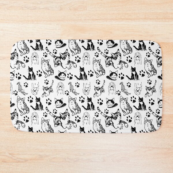 Item preview, Cats in black pen pattern designed and sold by Konopikyu.