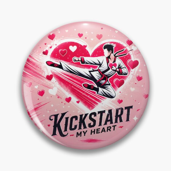 Item preview, Kickstart My Heart Martial Arts Valentine designed and sold by Fei Long Design Hub.