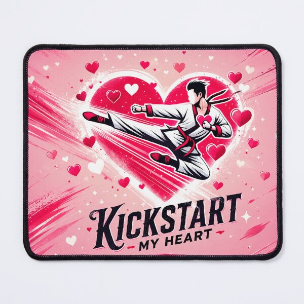 Item preview, Kickstart My Heart Martial Arts Valentine designed and sold by Fei Long Design Hub.
