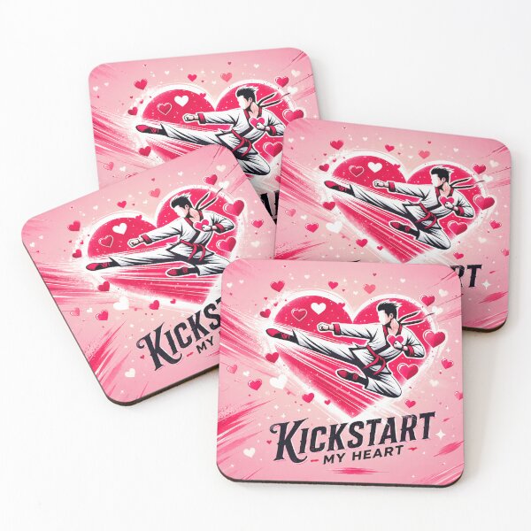 Item preview, Kickstart My Heart Martial Arts Valentine designed and sold by Fei Long Design Hub.