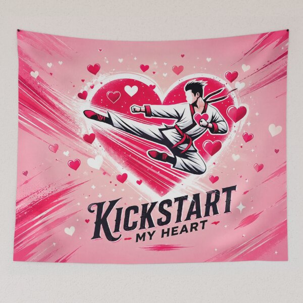 Item preview, Kickstart My Heart Martial Arts Valentine designed and sold by Fei Long Design Hub.