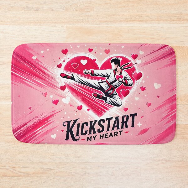 Item preview, Kickstart My Heart Martial Arts Valentine designed and sold by Fei Long Design Hub.