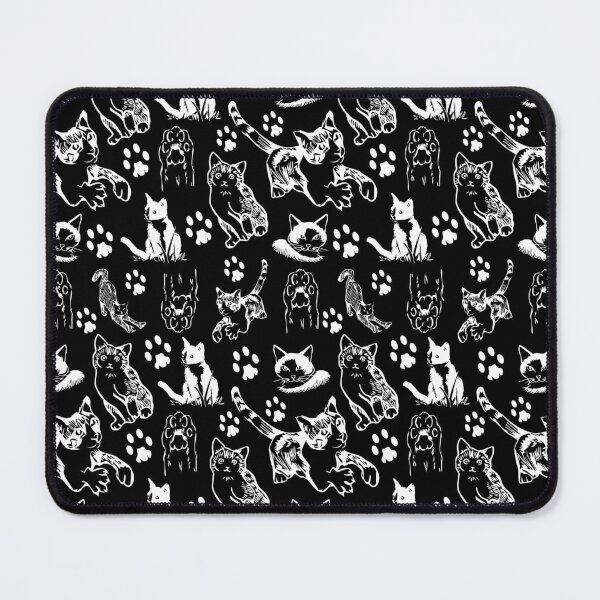 Item preview, Cats in white pen pattern designed and sold by Konopikyu.