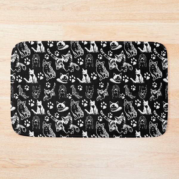 Item preview,  Cats in white pen pattern designed and sold by Konopikyu.