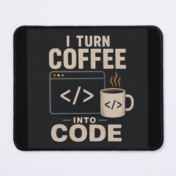 Item preview, I Turn Coffee Into Code - Funny Programmer & Developer Vintage Graphic designed and sold by MotionBanana Art.