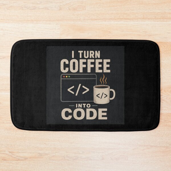 Item preview, I Turn Coffee Into Code - Funny Programmer & Developer Vintage Graphic designed and sold by MotionBanana Art.