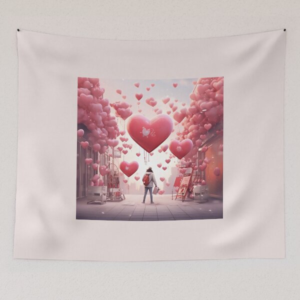 Item preview, Love Heart Pink Balloon Dream designed and sold by Amr Siam.