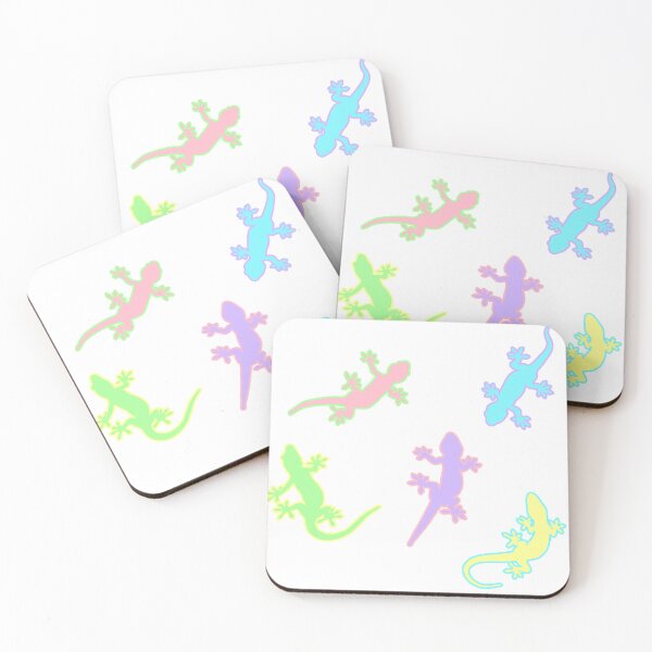 Item preview, Gecko Lizard Pastel Silhouette Sticker Pack/Sheet designed and sold by SlimyFish.