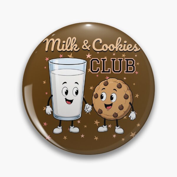 Item preview, Milk & Cookies Club,Cute Milk Glass and Chocolate Chip Cookie  designed and sold by Shedronpanda.