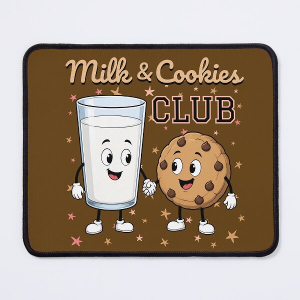 Item preview, Milk & Cookies Club,Cute Milk Glass and Chocolate Chip Cookie designed and sold by Shedronpanda.
