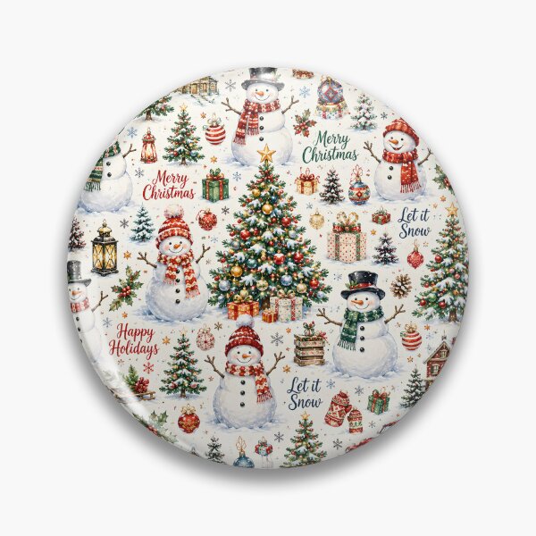 Item preview, Merry Christmas Snowman Pattern designed and sold by TinyWeird.