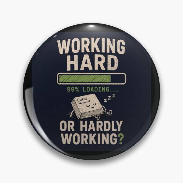 Item preview, Working Hard 99% Loading - Funny Sleeping Enter Key Tech Humor designed and sold by MotionBanana Art.