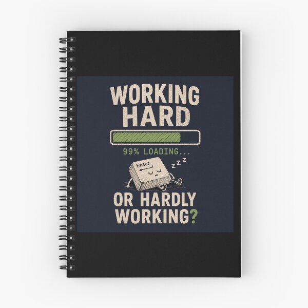 Item preview, Working Hard 99% Loading - Funny Sleeping Enter Key Tech Humor designed and sold by MotionBanana Art.