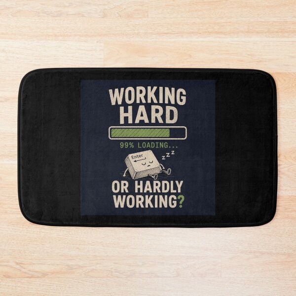 Item preview, Working Hard 99% Loading - Funny Sleeping Enter Key Tech Humor designed and sold by MotionBanana Art.
