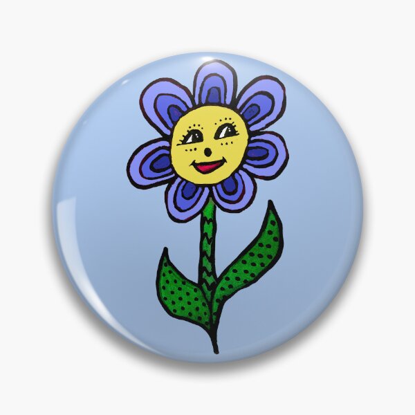Item preview, Happy Flower Hand Drawn Blue Petals designed and sold by Karen Simon.