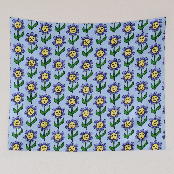 Item preview, Happy Flower Hand Drawn Blue Petals designed and sold by Karen Simon.