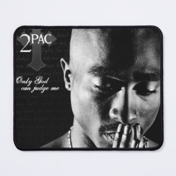 Item preview, Tupac Only God Can Judge Me Black & White Hip Hop Portrait designed and sold by seLaleeeNamha.