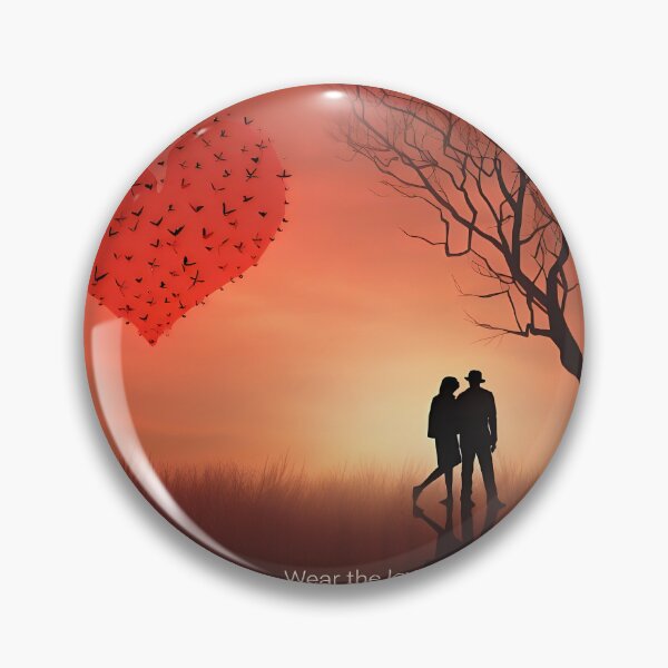 Item preview, Romantic Heart Love Under Sunset designed and sold by Amr Siam.