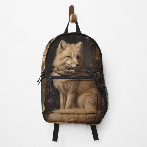Item preview, Noble Golden Fox with Black Ribbon Bow designed and sold by Real Beast Art.