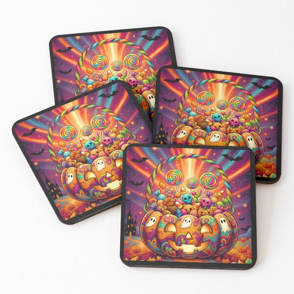 Item preview, Psychedelic Neon Jack O' Lantern Halloween Treats designed and sold by ScenicRoute66.