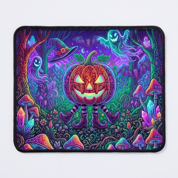 Item preview, Neon Psychedelic Halloween Jack O' Lantern designed and sold by ScenicRoute66.