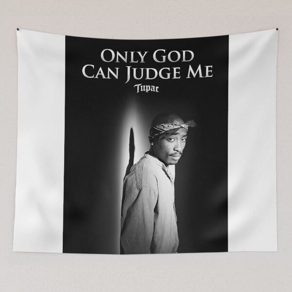 Item preview, Only God Can Judge Me Tupac Shakur Black & White Portrait designed and sold by seLaleeeNamha.