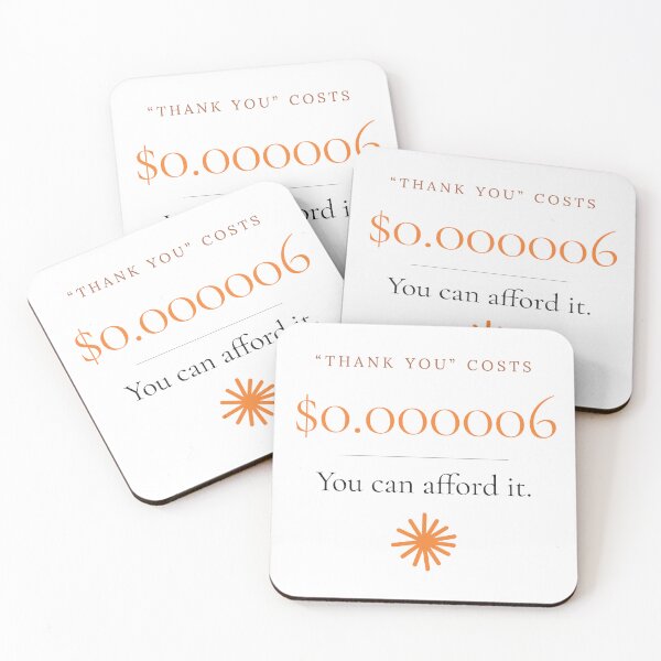 Item preview, Thank You Costs Six Microdollars designed and sold by pieteespi.