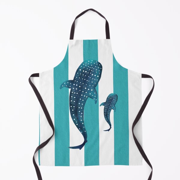 Item preview, Whale sharks and turquoise stripes designed and sold by Ana Gorozpe.