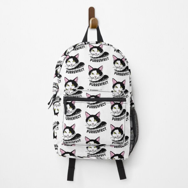 Item preview, Purrerfect black and white cat doodle designed and sold by Konopikyu.