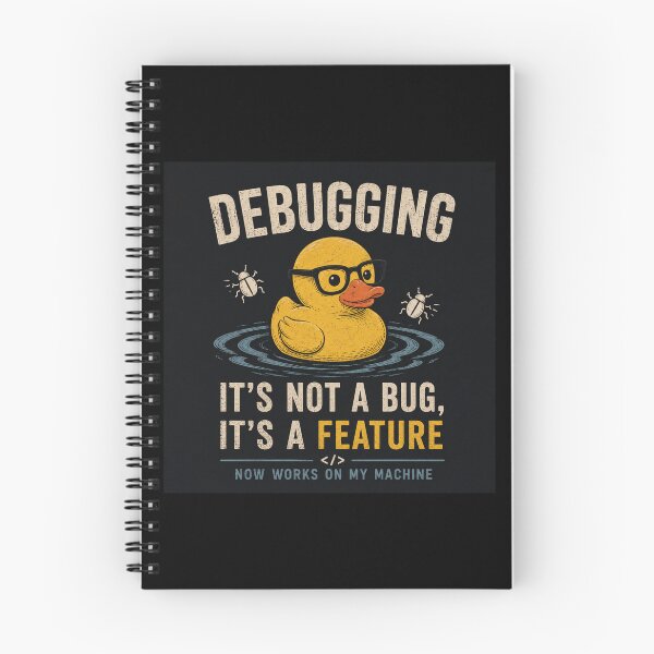 Item preview, Debugging Duck It's Not A Bug It's A Feature designed and sold by MotionBanana Art.