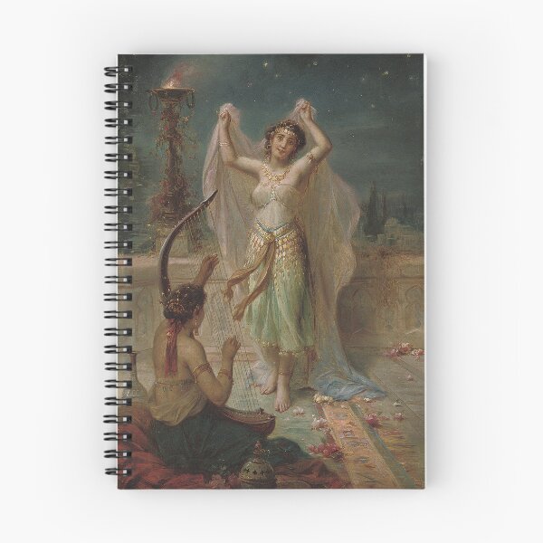 Item preview, Orientalist Wall Art, Exotic Dancer with Veil, Vintage Orientalist Painting, Bohemian Fantasy Decor designed and sold by RickE.