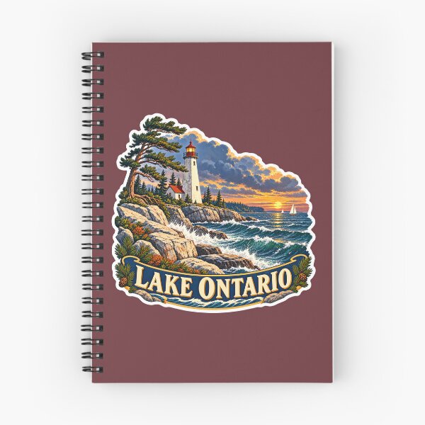 Item preview, Lake Ontario Vintage Canadian Waterfront Great Lakes Prints designed and sold by PinUpPizzazz.