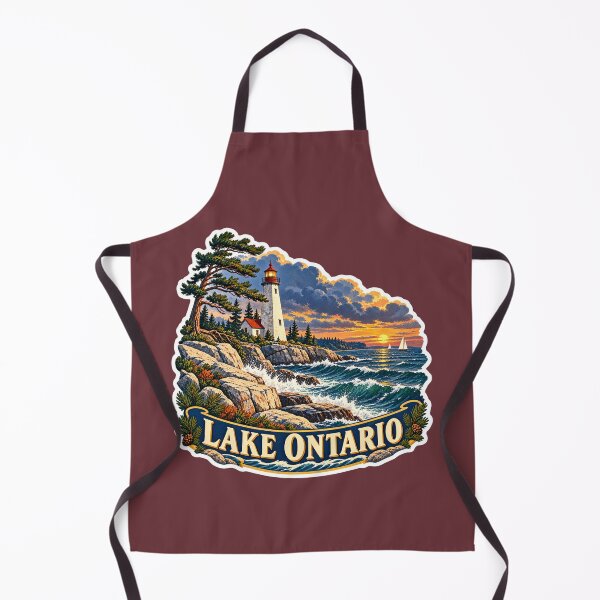 Item preview, Lake Ontario Vintage Canadian Waterfront Great Lakes Prints designed and sold by PinUpPizzazz.