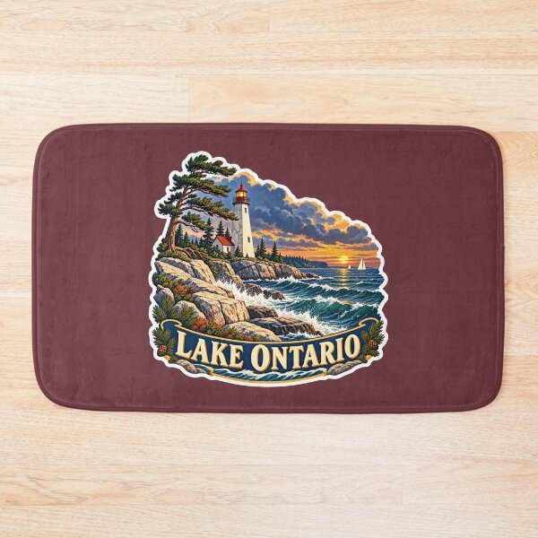 Item preview, Lake Ontario Vintage Canadian Waterfront Great Lakes Prints designed and sold by PinUpPizzazz.