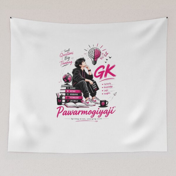 Item preview, GK General Knowledge Trivia Brain Typography Pawarmogiyaji designed and sold by Pawar1999.