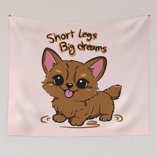 Item preview, Short Legs Big Dreams Dog designed and sold by Phyllya Design.