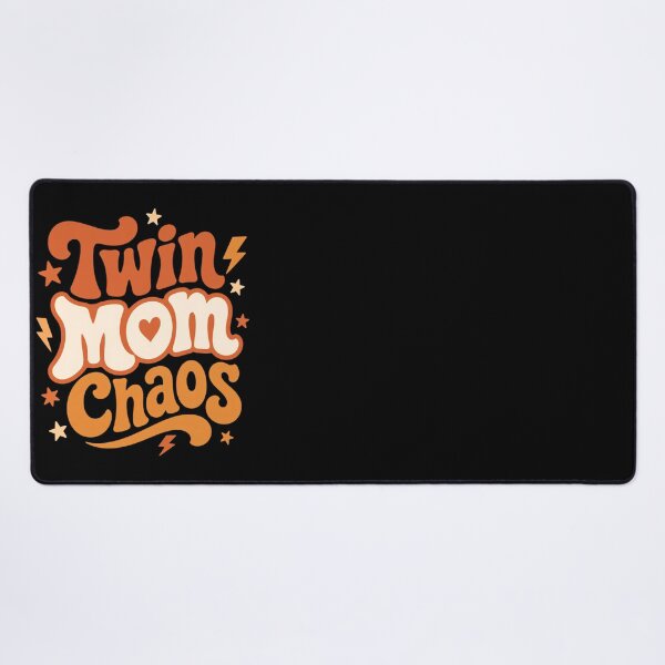 Item preview, Twin Mom Chaos Retro Groovy Typography Design designed and sold by CalmDownZone ⭐️⭐️⭐️⭐️⭐️.