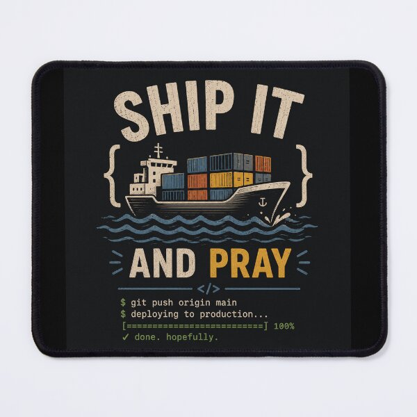 Item preview, Ship It And Pray Cargo Container Coding designed and sold by MotionBanana Art.